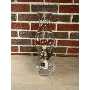 Lamplight Farms Vintage Oil Kerosene Lamp Hobnail Bumpy Chimney Top Hurricane